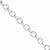 Sterling Silver Rhodium Plated Diamond Oval Link Bracelet