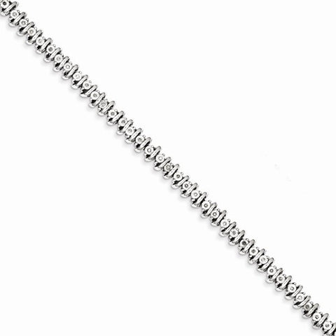 Sterling Silver Diamond Tennis Bracelet
