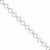Sterling Silver Rhodium Plated Diamond Circle Link Bracelet