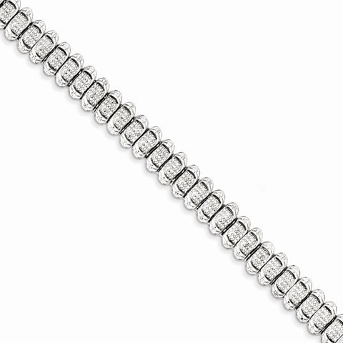 Sterling Silver Diamond Fancy Bracelet