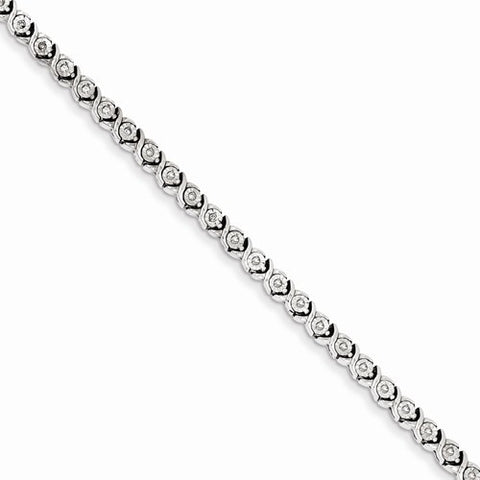 Sterling Silver Diamond Tennis Bracelet