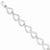 Sterling Silver Rhodium Plated Diamond Teardrop Link Bracelet