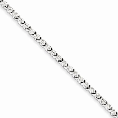 Sterling Silver Diamond Tennis Bracelet