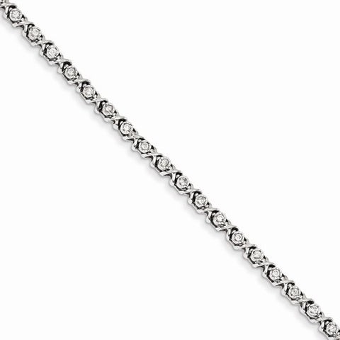 Sterling Silver Diamond Fancy Bracelet