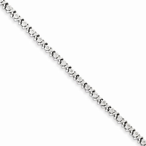 Sterling Silver Diamond Fancy Bracelet