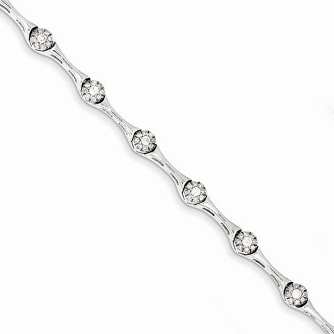 Sterling Silver Diamond Bracelet