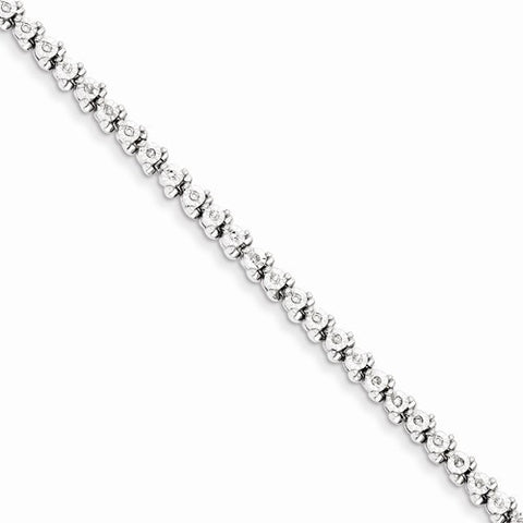 Sterling Silver Diamond Tennis Bracelet