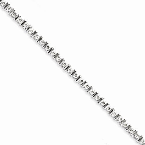 Sterling Silver Diamond Tennis Bracelet