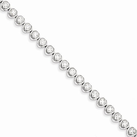 Sterling Silver Diamond Bracelet