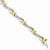 Sterling Silver Rhodium Plated with 14K Diamond X Bracelet