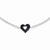 Sterling Silver Diamond & Sapphire Heart Bracelet