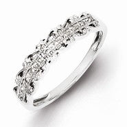 Sterling Silver Diamond Wedding Band
