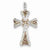 Sterling Silver & Rhodium Diamond Cross Pendant, Pendants for Necklace