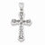 Sterling Silver Rhodium Diamond Cross pendant, Stylish Pendants for Necklace