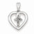 Sterling Silver Diamond Cross in Heart Pendant, Pendants for Necklace