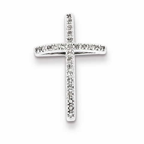Sterling Silver Diamond Cross pendant, Charm