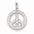 Sterling Silver Diamond Peace Pendant, Pendants for Necklace