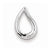 Sterling Silver Rhodium Diamond Teardrop Pendant, Pendants for Necklace