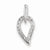 Sterling Silver Rhodium Diamond Pendant, Pendants for Necklace