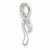 Sterling Silver Diamond Looped Ribbon Pendant, Pendants for Necklace