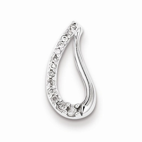Sterling Silver Diamond Teardrop pendant, Dazzling Pendants for Necklace