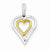 Sterling Silver & 14k Gold-Plated Diamond Heart pendant, Exquisite Pendants for Necklace