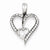 Sterling Silver Diamond Heart Pendant, Fine Pendants for Necklace