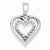 Sterling Silver Diamond Heart Pendant, Gorgeous Pendants for Necklace