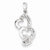 Sterling Silver Diamond Heart Pendant, Lovely Pendants for Necklace