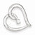 Sterling Silver Diamond Heart Pendant, Charm