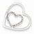 Sterling Silver Diamond Heart in Heart pendant, Adorable Pendants for Necklace