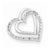 Sterling Silver Diamond Double Hearts Pendant, Pendants for Necklace