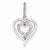 Sterling Silver Diamond Heart Pendant, Beautiful Pendants for Necklace