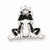 Sterling Silver black-diamond Frog Prince Pendant, Pendants for Necklace