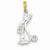 Sterling Silver & 14k Gold-Plated Bunny Pendant, Pendants for Necklace