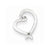 Sterling Silver Rhodium Diamond Heart pendant, Pendants for Necklace