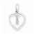 Sterling Silver Diamond Rhodium Heart pendant, Pretty Pendants for Necklace