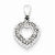 Sterling Silver Rhodium Diamond Heart pendant, Stylish Pendants for Necklace