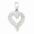 Sterling Silver Rhodium Diamond Heart pendant, Classy Pendants for Necklace
