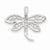 Sterling Silver Rhodium Diamond Dragonfly Pendant, Pendants for Necklace