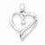 Sterling Silver Diamond Heart Pendant, Alluring Pendants for Necklace