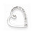 Sterling Silver Diamond Heart Pendant, Appealing Pendants for Necklace