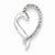 Sterling Silver Diamond Heart Pendant, Adorable Pendants for Necklace