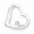 Sterling Silver Diamond Heart Pendant, Beautiful Pendants for Necklace