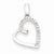 Sterling Silver Diamond Heart Pendant, Delightful Pendants for Necklace