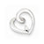 Sterling Silver Diamond Heart Pendant, Exquisite Pendants for Necklace