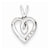 Sterling Silver Diamond Heart Pendant, Pendants for Necklace