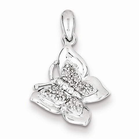 Sterling Silver Diamond Butterfly pendant, Gorgeous Pendants for Necklace