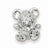 Sterling Silver Diamond Teddy Bear Pendant, Pendants for Necklace