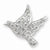 Sterling Silver Diamond Dove Peace on Reverse Pendant, Pendants for Necklace